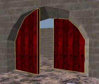 Ворота готовы, верхним частям створок придана форма арки